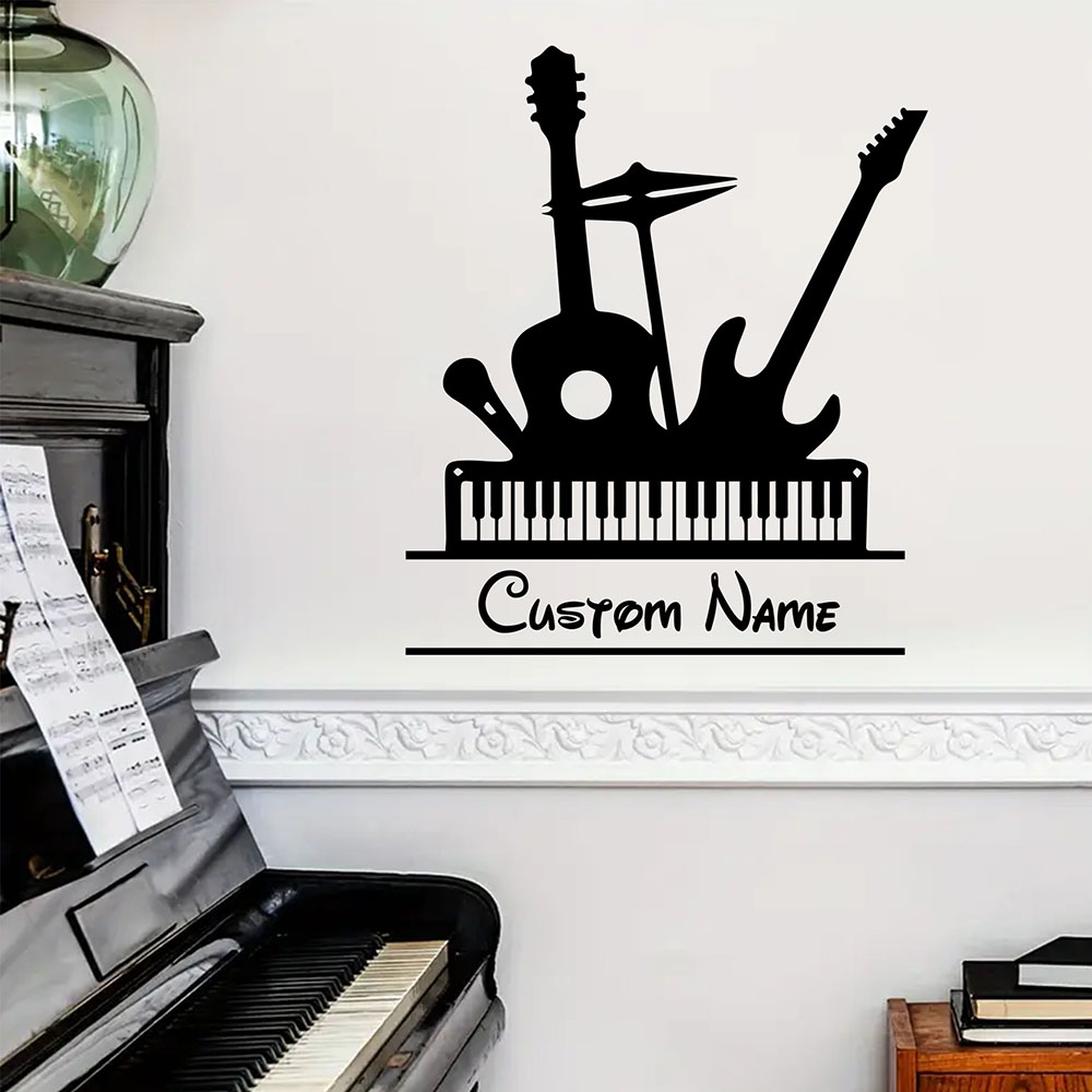 Musical Instrument With Names - 1 Stück Cartoon-Musikinstrument mit individuellem Namen,