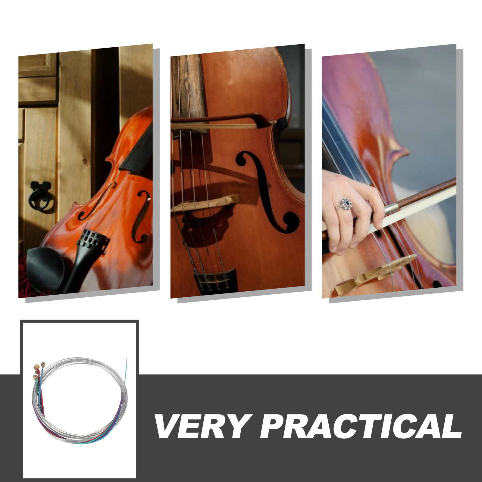 2 Sets Viola-Saiten aus Metall – Musical Instrument Viola Bewertung und Preis