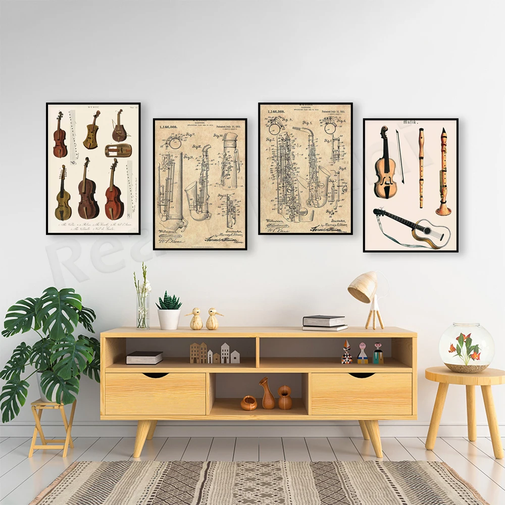 Musikdruck, Vintage Violine Vi – Musical Instrument Viola Bewertung und Preis