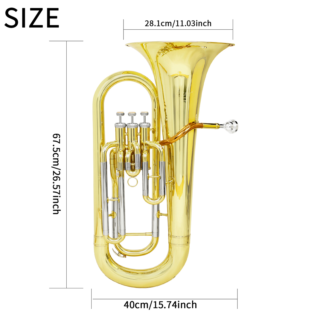 SLADE Bb Euphonium 3-Tasten-Ve – Musical Instrument Euphonium Bewertung und Preis